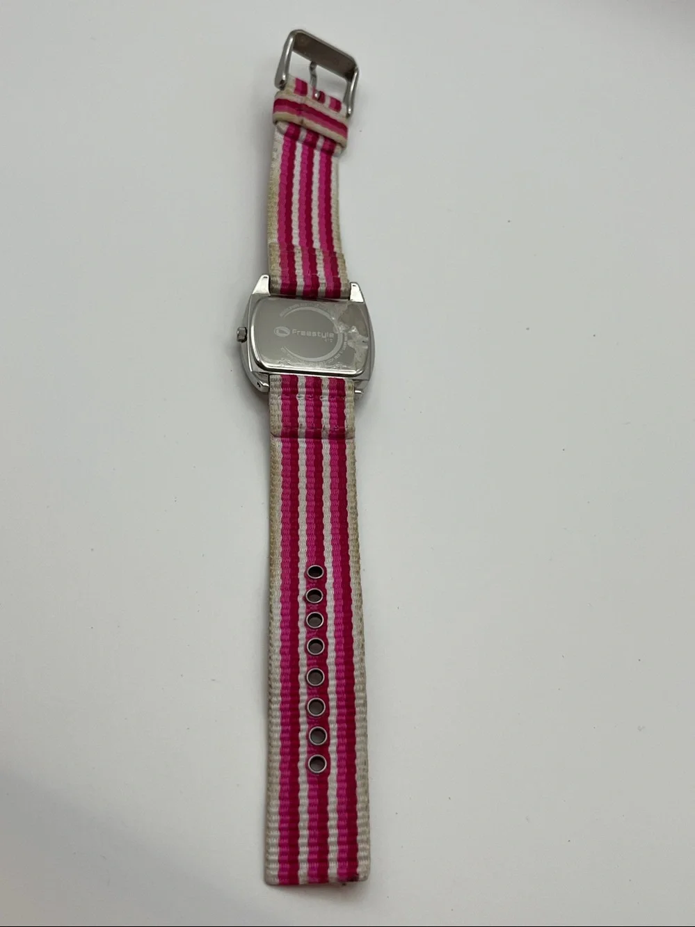 Freestyle Pink and White Stripe Ladies Sport Watch